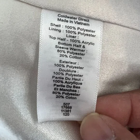 Coldwater Creek Women Ivory Hooded Long Vest Jacket Petite Large Water Repellent - Picture 10 of 13